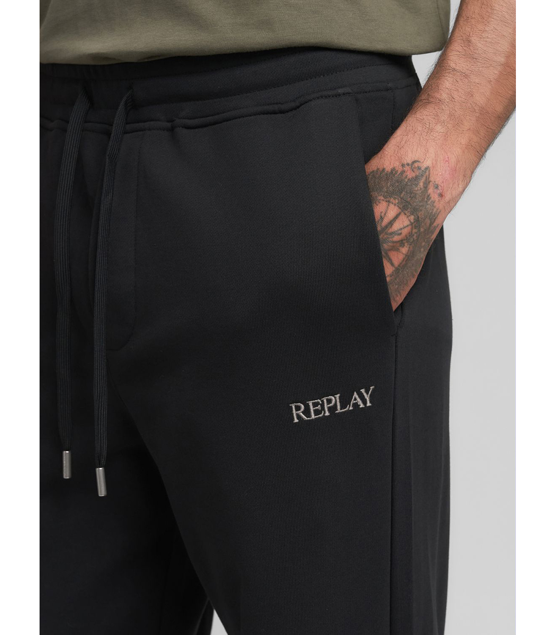 レギュラーフィットコットンテリージョガーパンツ（セットアップ） 詳細画像 ブラック 6